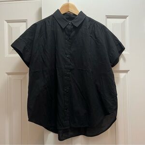 Everlane Boxy Black Button Down Shirt 100% Cotton